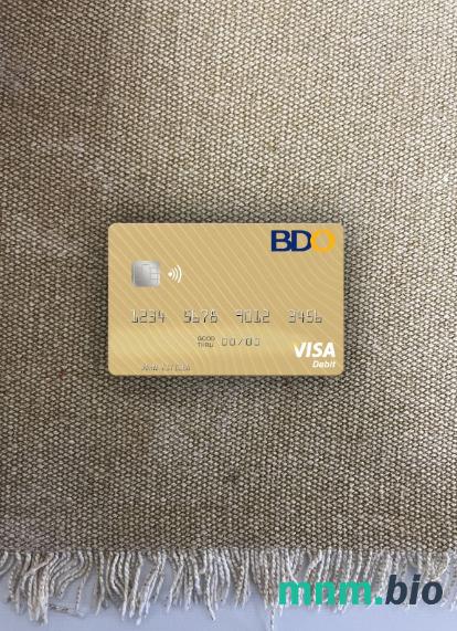 Philippines Banco de Oro visa obciążyć card wygląd fotograficzny skan PSD + zdjęcie